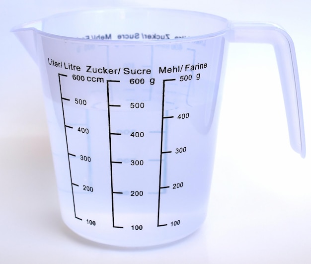 taza medidora de plastico