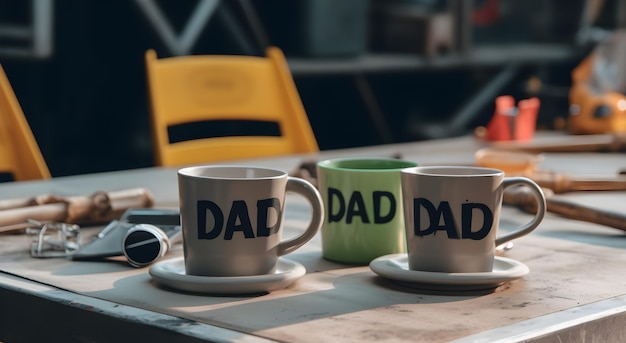 Taza con la palabra PAPÁ para el día del padre