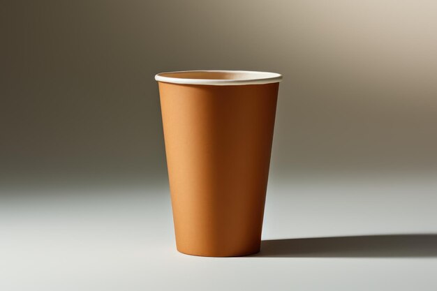 taza de papel marrón para fotografía profesional de café