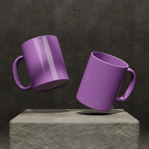 taza de renderizado 3d para maqueta