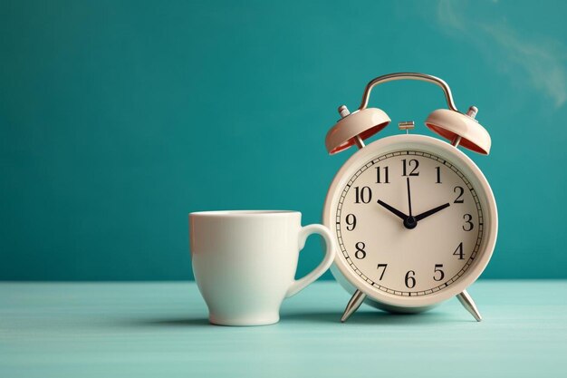 una taza y una taza de café están sobre una mesa.