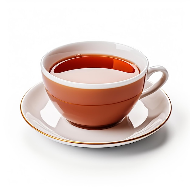 Foto taza de té aislado en blanco