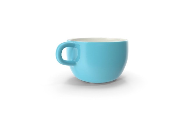 Taza de té azul