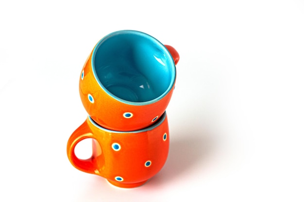 Taza de té de cerámica colorida con estilo moderno