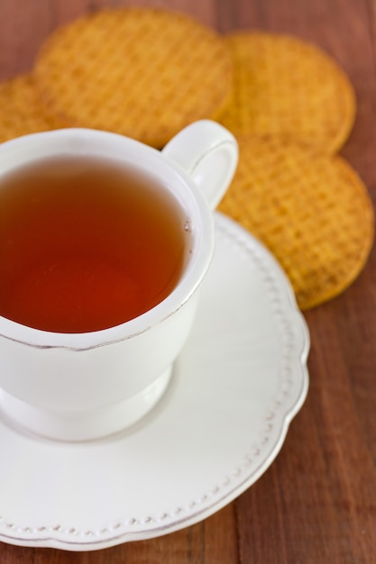 Taza de te con galletas