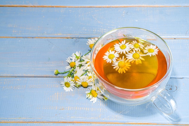 Taza de té de manzanilla medicinal