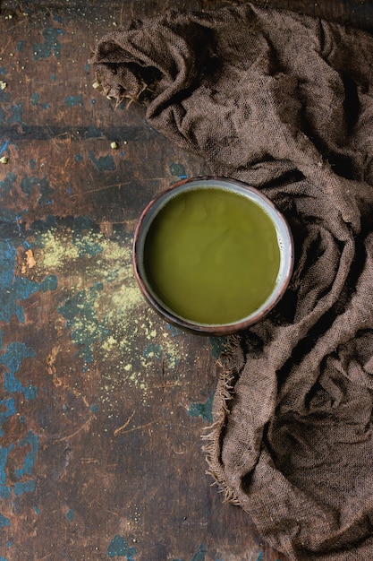 Taza de té matcha