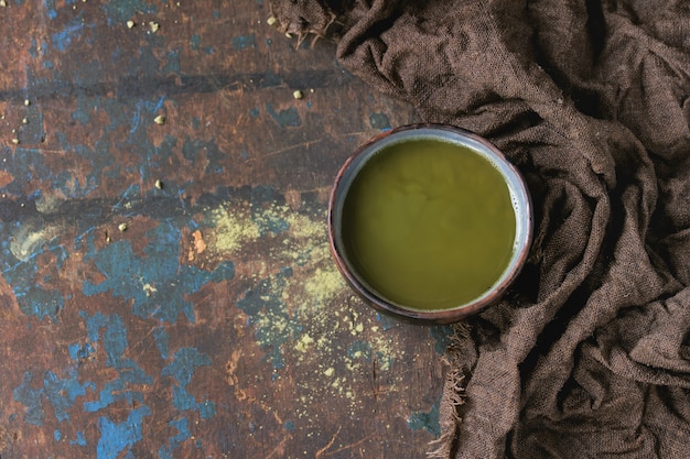 Taza de té matcha