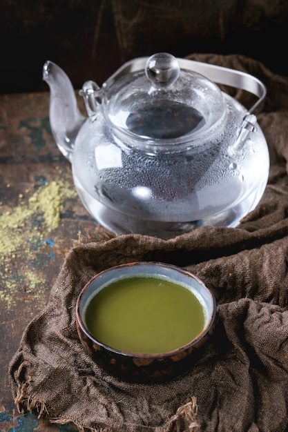 Taza de té matcha