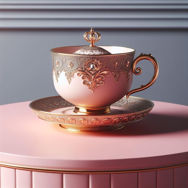 Una taza de té en una mesa
