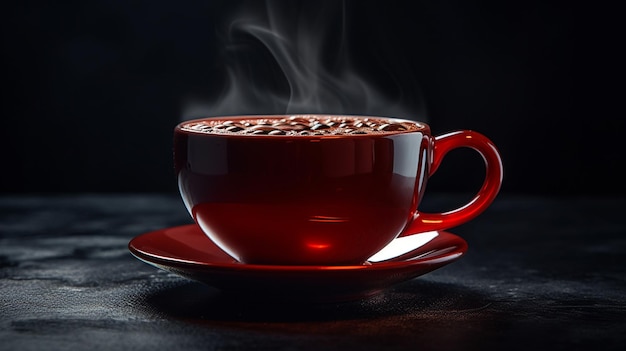 Una taza de té rojo con ai generativo