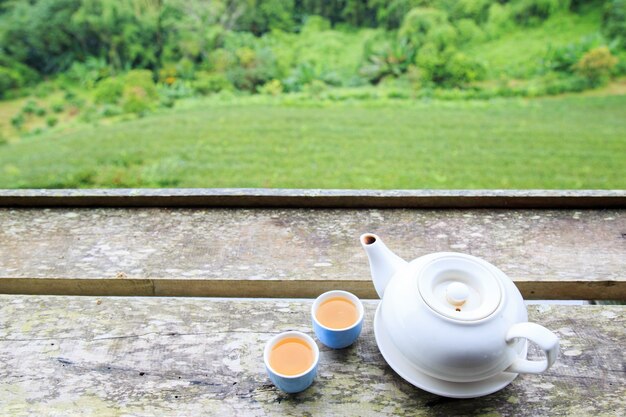 Taza de té y tetera