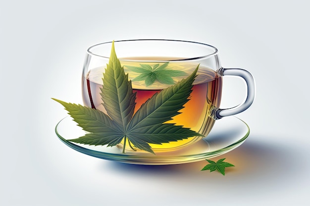 Una taza de té transparente IA generativa