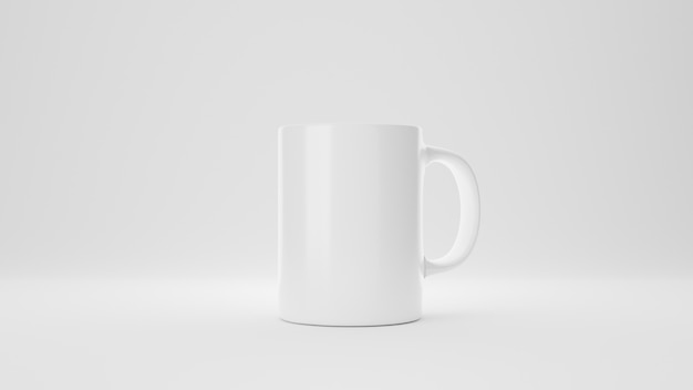 Taza vacía. Representación 3D.