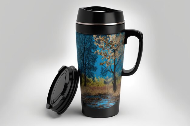 Taza de viaje con tapa y asa perfecta para llevar tu bebida caliente favorita mientras viajas