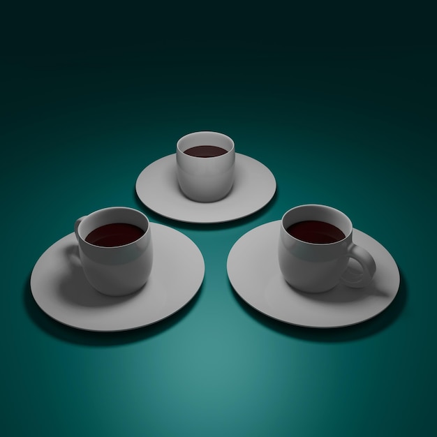 tazas de café 3D