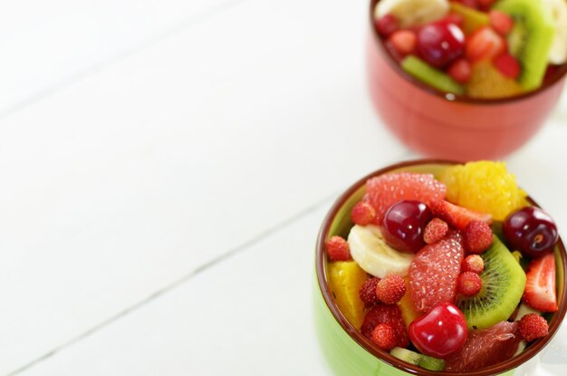 tazas con frutas