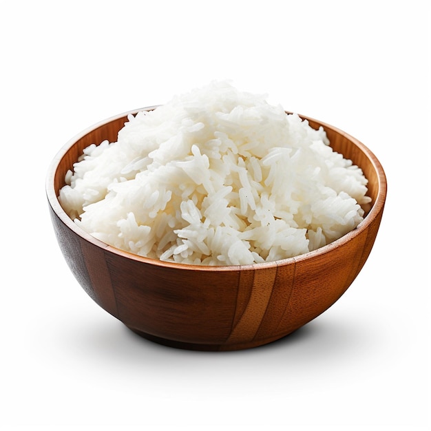 Tazón de arroz blanco