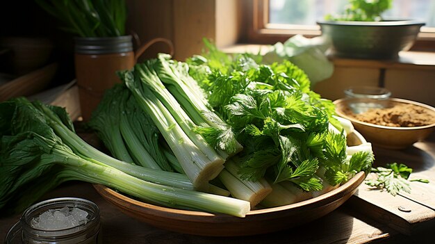 Tazón de cena con bok choy y seitán