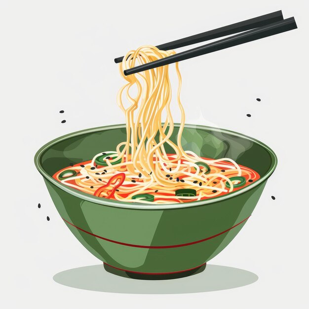 un tazón de fideos con una cuchara en él que dice "noodle quot"
