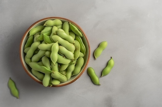 Tazón de frijoles Edamame Generar Ai