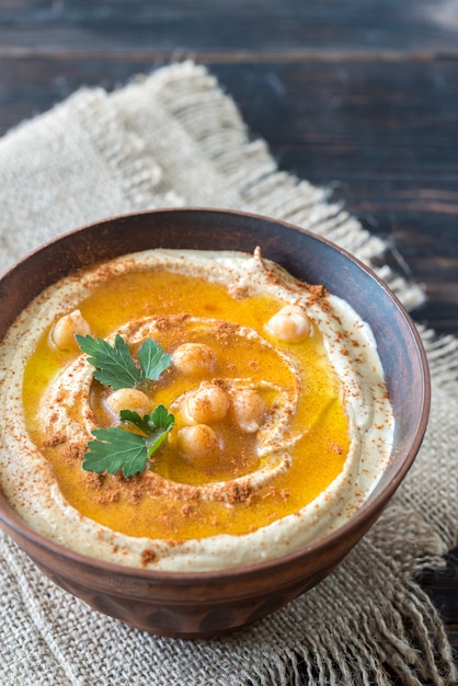 Tazón de hummus