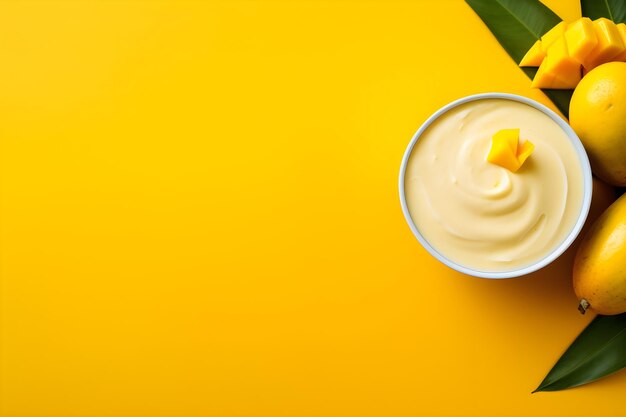 Un tazón de mayonesa cremosa con una piña encima