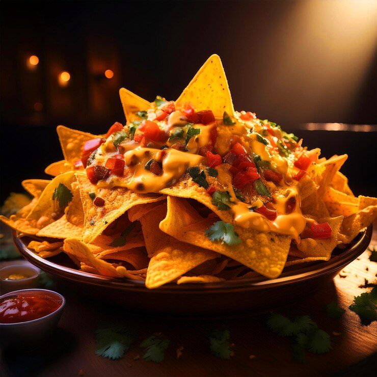 Un tazón de papas fritas de nacho
