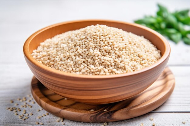 un tazón de quinoa salpicado con semillas de sésamo creadas con ai generativo