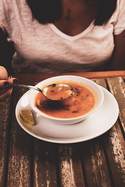 Tazón De Sopa De Verduras Deliciosa Sopa