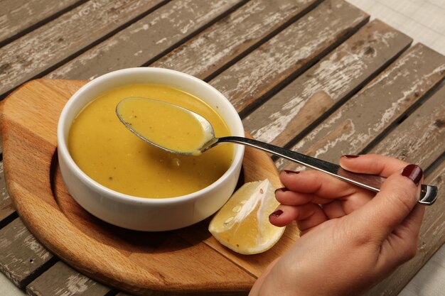 Tazón De Sopa De Verduras Deliciosa Sopa