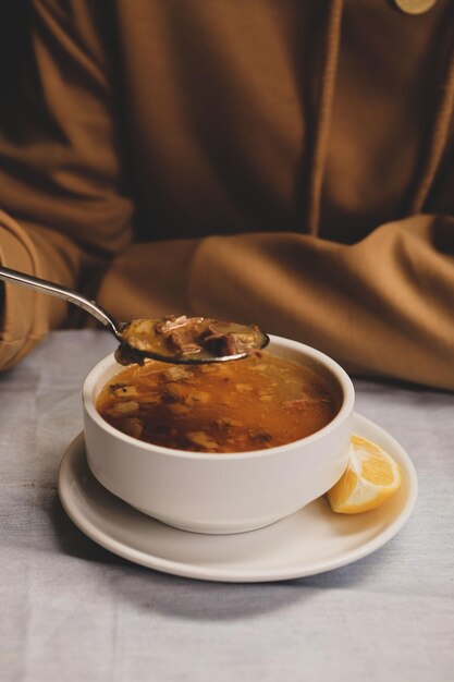 Tazón De Sopa De Verduras Deliciosa Sopa