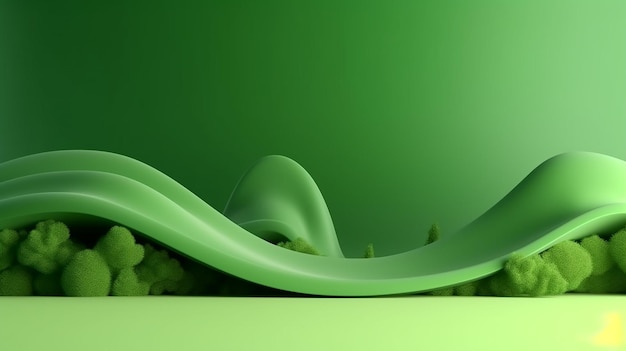un tazón verde con una cuchara verde en él