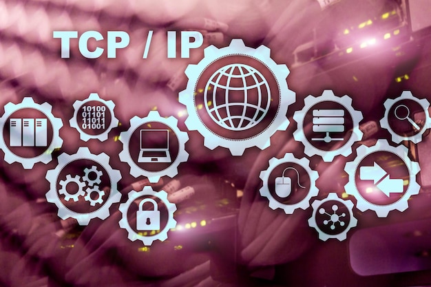 Tcp-ip-Networking Transmission Control Protocol Internet-Technologie-Konzept