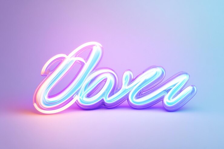 Foto te adoro la tipografía estética en colorido gradiente fuente gradiente púrpura claro