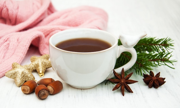 Té caliente de navidad