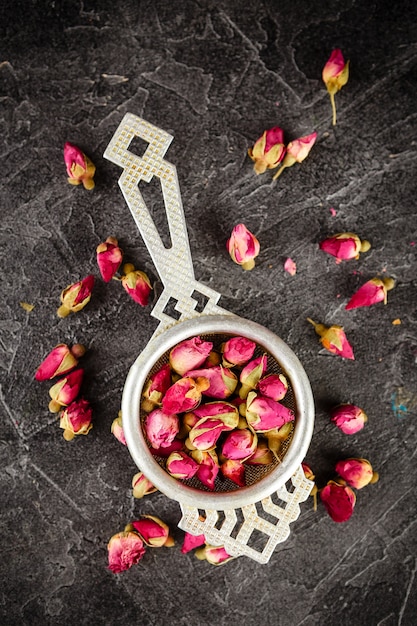 Té de capullos de rosa