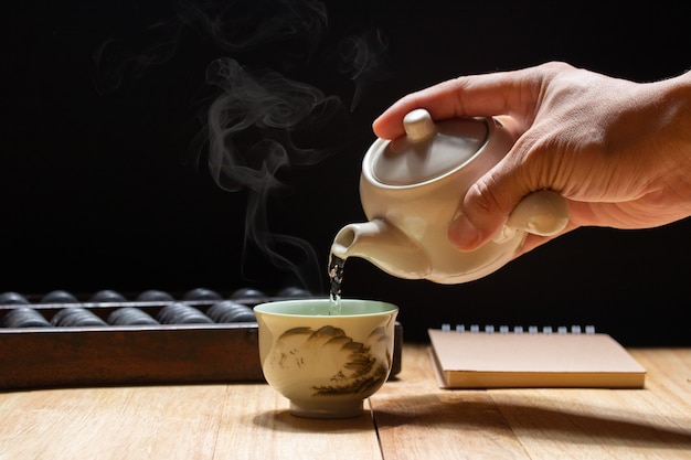 Té chino caliente y fresco para saludable