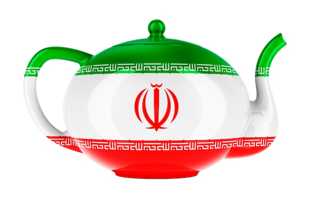 Té com a bandeira iraniana em 3D