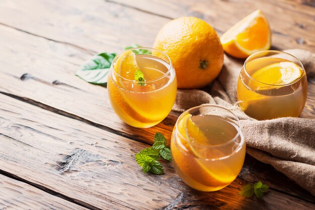 Té frío con naranja