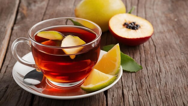 Té con frutas frescas