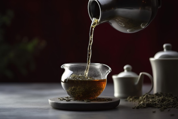 El té de hierbas gris genera ai