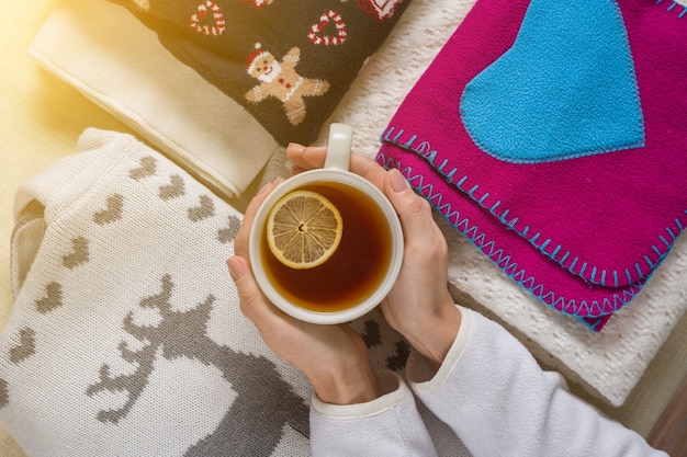 Té de invierno con limón