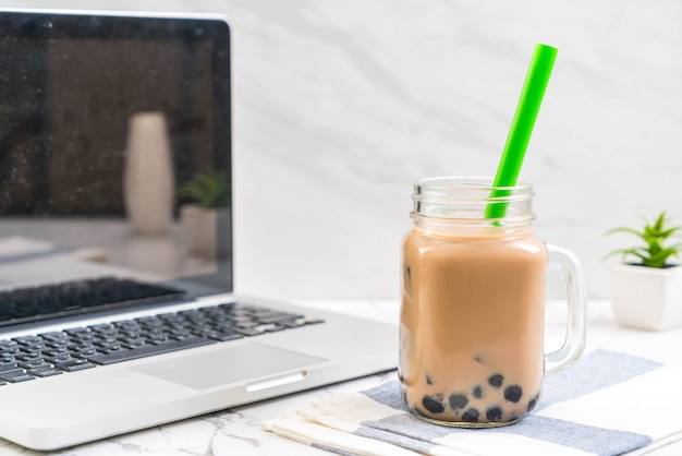 té de leche con burbujas