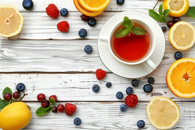 Té natural de frutas orgánicas