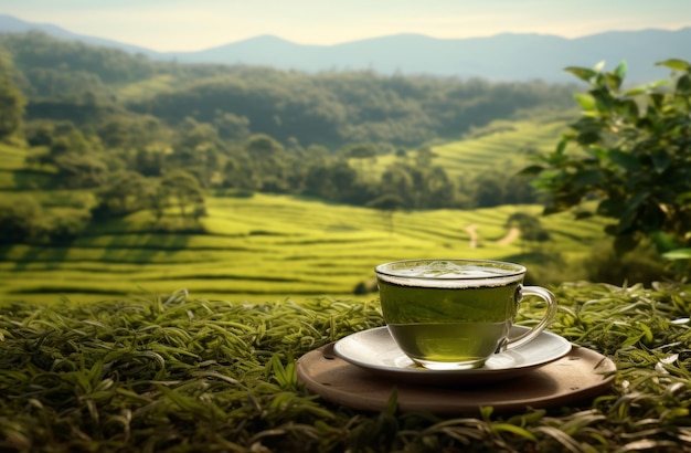 un té verde elaborado