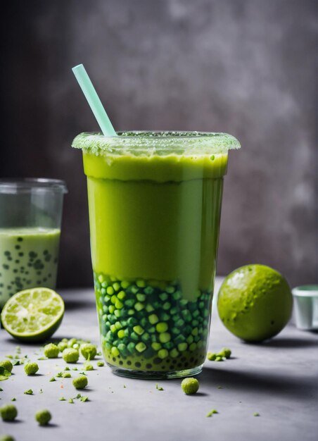 Té verde con hielo de matcha