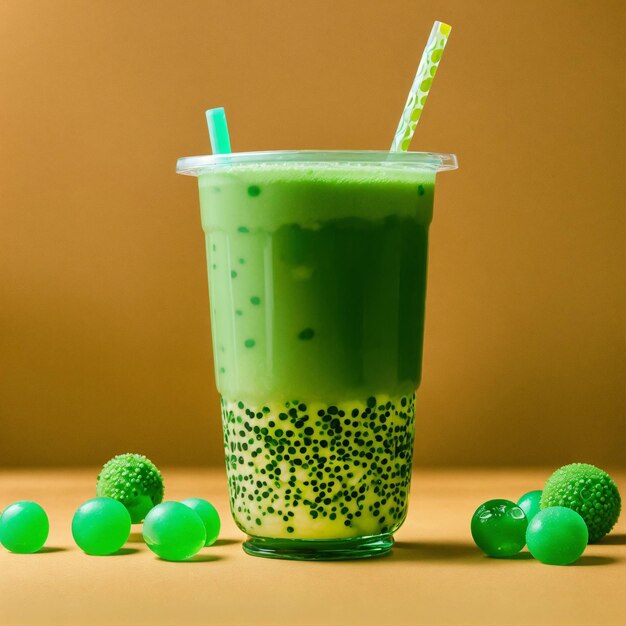 Té verde con hielo de matcha