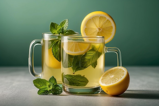 Té verde con limón picante Bebida refrescante con vitamina C