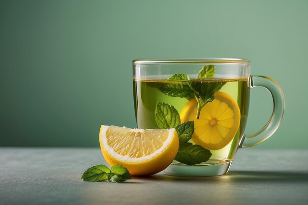 Té verde con limón picante Bebida refrescante con vitamina C